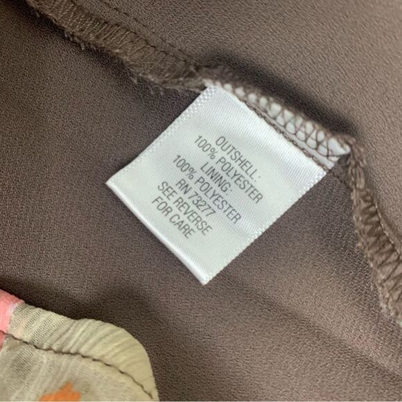 Croft & Borrow Floral Print Brown Pink Skirt Knee Length Size 16 - Picture 4 of 6